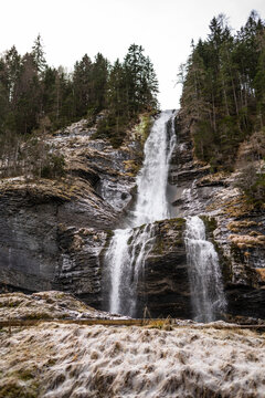 Cascade du Rouget, prominent waterfall in the French Alps