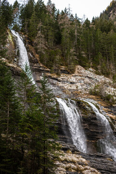 Cascade du Rouget, prominent waterfall in the French Alps