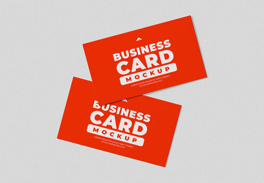 Minimal Business Card Mockup with Modern Corporate Branding Layout Presentation