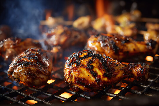 Memorial Day themed BBQ chicken 
