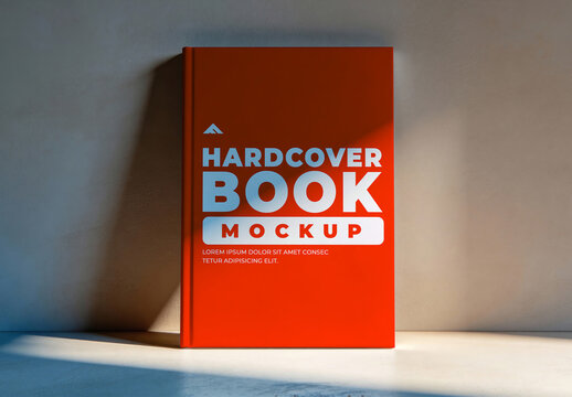 Hardcover Book Cover Mockup for Publishing Branding and Editorial Presentation