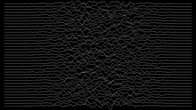 Seamless Loop Dark Wave Interference Abstract Background