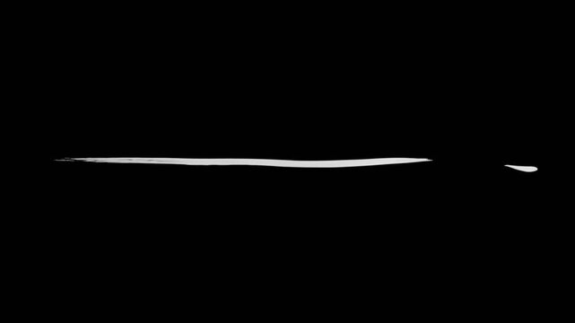 white thin brush stroke effect with alpha channel