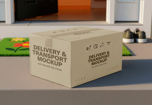 Shipping Box Mockup