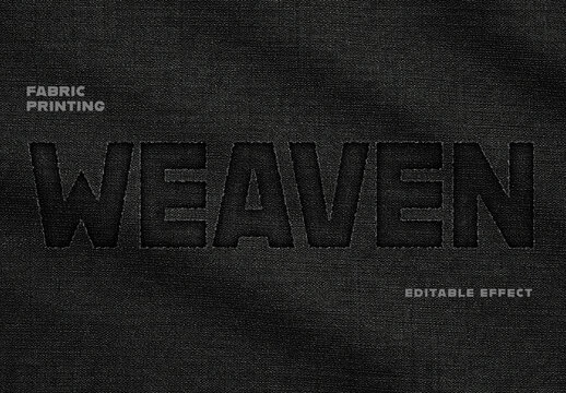 Fabric Printing Text Effect