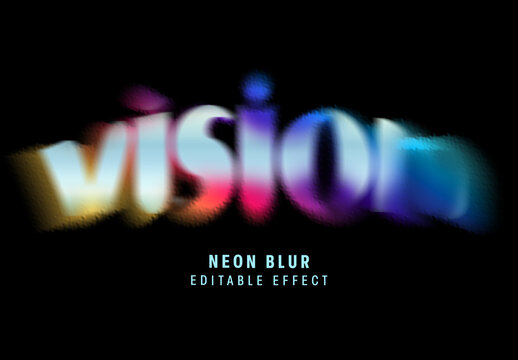 Fuzzy Glow  Blur Text Effect