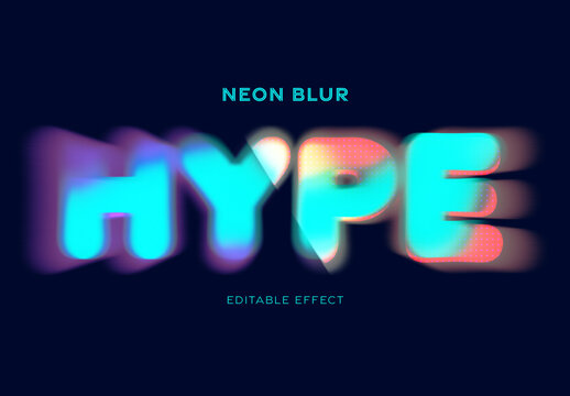 Halftone Motion Blur Text Effect