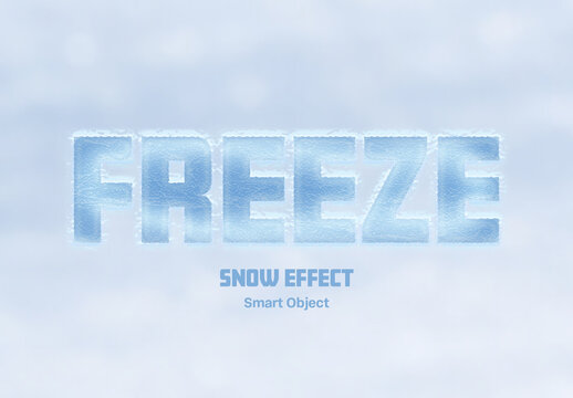 Ice Block Snow Text Effect