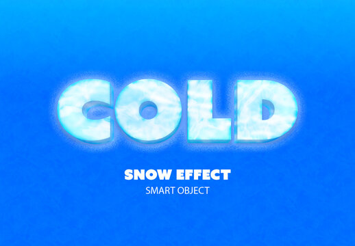 Icy Glow Snow Text Effect