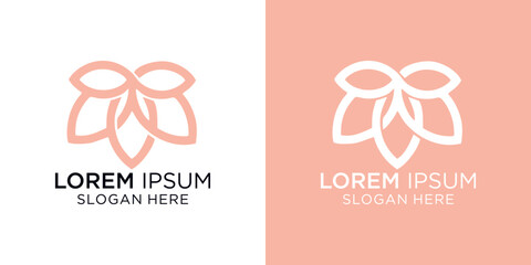 Logo design featuring a modern flower pattern with a stylish slogan, perfect for businesses seeking a professional brand identity