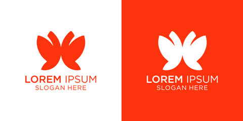 Elegant butterfly logo design template with modern style for branding