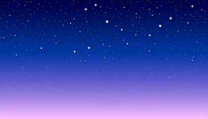 Serene Night Sky with Twinkling Stars and Gradient Colors.