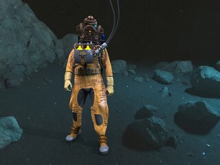 潜水士　3DCGレンダリング