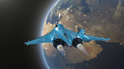 宇宙船と地球　3DCGレンダリング © tsuneomp