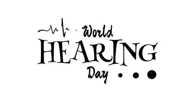 World Hearing Day, 3 March vector graphic for healthcare posters and social media announcements