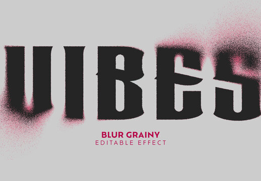 Rough Grainy Blur Text Effect