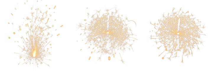 Fototapeta premium Firework Spark Particles Isolated on Black Background, Pyrotechnic Glitter Spark Burst Overlay, Festival Fireworks Particle Effect, Spark Explosion Texture for VFX, Video Editing, Motion Graphics, Com