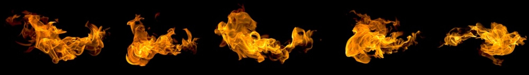 Fototapeta premium Fire flames collection
