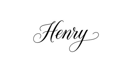 The name Henry written in elegant black script lettering