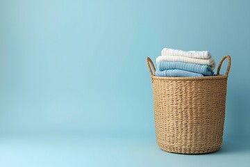 Generative AI Bright Bathroom Essentials Arrangement with Soft Towels