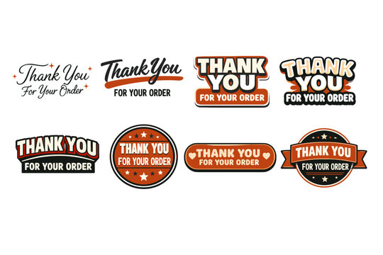 Thank you for your order stickers collection