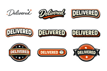 Obraz premium Delivered badges and logos: varied styles and designs