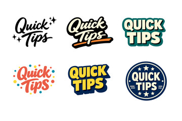 Obraz premium Quick tips logo collection in various styles and designs