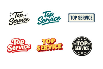 Obraz premium Top service vintage and modern logo collection