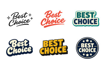 Obraz premium Variety of best choice logos with different fonts and styles