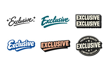 Fototapeta premium Variety of exclusive retro typography designs with vibrant styles and colorful fonts