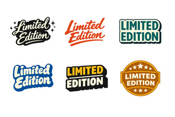 Obraz premium Colorful limited edition badge designs in various styles
