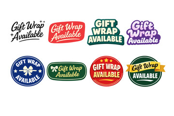 Fototapeta premium Gift wrap available: decorative labels and badges in various styles and colors