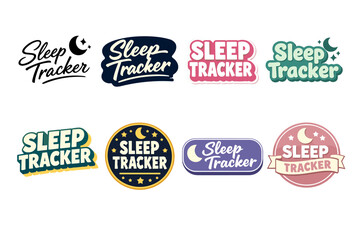 Obraz premium Sleep tracker logo collection in various styles and colors