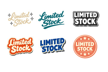 Obraz premium Collection of vintage and modern limited stock labels and badges