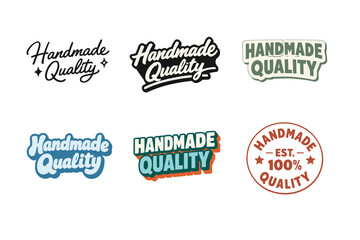 Obraz premium Handmade quality badges in various styles and fonts