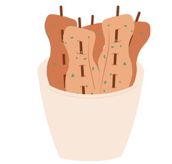 fish cake, street food, skewer, snack, korean food