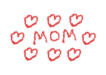 Ilustraci&oacute;n  del d&iacute;a de la madre en estilo minimalista en un fondo blanco