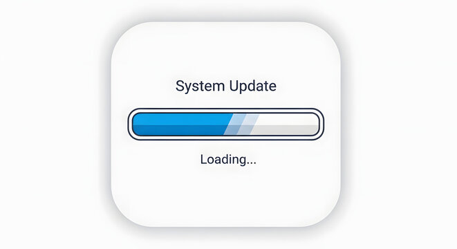 System Update Progress Bar Loading Screen.