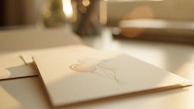 Elegant Birthday Invitation Card with Warm Golden Lighting