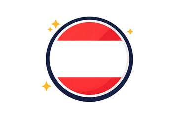 Fototapeta premium austria flag circle badge design with clean border for patriotic branding and promotional identity use 
