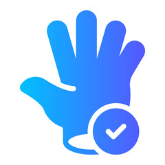 Obraz premium glove gradient icon