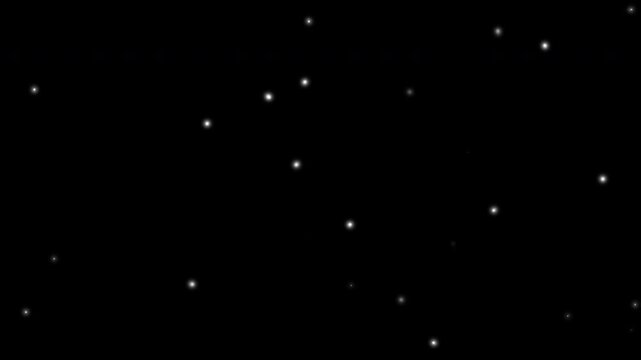 White Ghost Orbs floating in the dark, mystical dust particles loop on black background