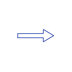 Right Arrow Thin Line Icon / 右向き細線矢印アイコン