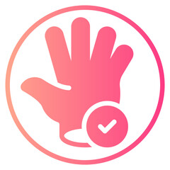 Fototapeta premium glove gradient icon