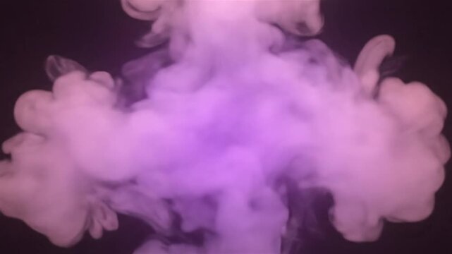 Abstract Geometric Shapes with Glowing Purple Smoke Effect