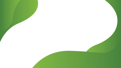 Green and White Abstract Wave Background for Eco-friendly Branding and Green Energy Ads