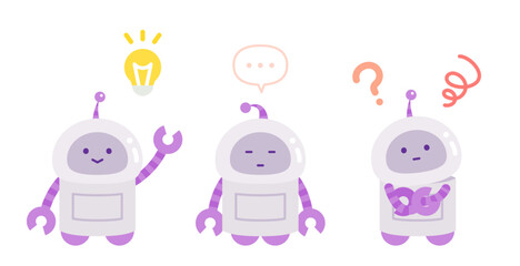 AIロボットの表情セット