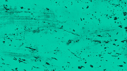 荒々しく激しい掠れ・擦り傷・剥がれ・汚れ、経年劣化や使い込んだようなイメージのグランジ風背景・テクスチャー向け画像素材　8K UHDサイズ　青緑・ブルーグリーン・ミント