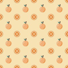 Orange Seamless Geometric Pattern Design