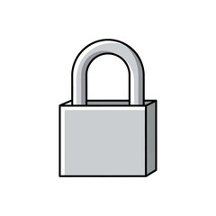 Naklejka premium An open padlock illustration on a clean background viewed from the front